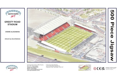 Gresty Road Stadium Fine Art Jigsaw Puzzle - Crewe Alexandra FC